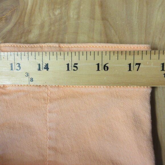 PILCRO ANTHROPOLOGIE The Kit Cropped High-Rise Wide-Leg Jeans Sz 31 Peach Orange - Picture 14 of 16
